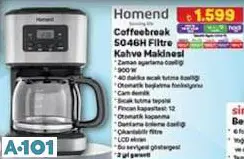 Homend 5046H Coffeebreak Filtre Kahve Makinesi