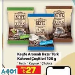 Keyfe Aromalı Hazır Türk Kahvesi Çeşitleri 100 G