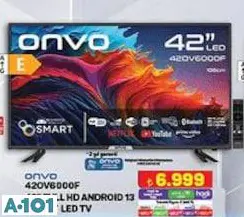 Onvo 42OV6000F 42 İnç Full HD Android 13 Smart Led TV Akıllı Televizyon