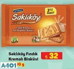 Saklıköy Fındık Kremalı Bisküvi 3X100 G