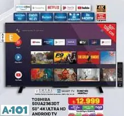 Toshiba 50UA2363DT 50 İnç 4K Ultra HD Android Tv Akıllı Televizyon