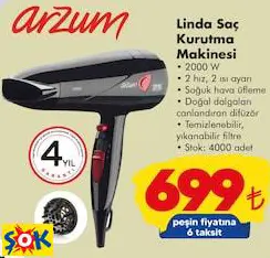 Arzum Linda Saç Kurutma Makinesi 2000 W