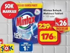 Mintax Bulaşık Makinesi Tableti 100 Adet