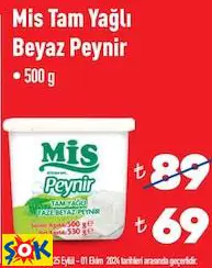 Mis Tam Yağlı Beyaz Peynir 500 G