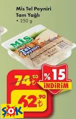 Mis Tel Peyniri Tam Yağlı 250 G