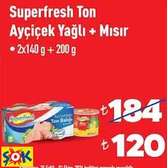 Superfresh Ton Ayçiçek Yağlı+Mısır 2X140 G -200 G