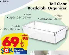 Tall Clear Buzdolabı Organizer