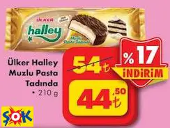 Ülker Halley Muzlu Pasta Tadında 210 G