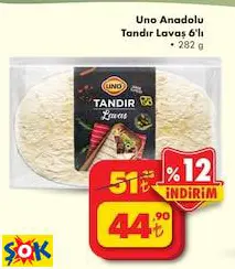 Uno Anadolu Tandır Lavaş 6'Lı 282 G