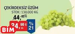 Çekirdeksiz Üzüm Kg