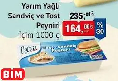 İçim Yarım Yağlı Sandviç Ve Tost Peyniri 1000 G