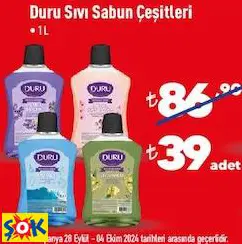 Duru Sıvı Sabun Çeşitleri 1 L