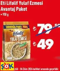 Eti Lifalif Yulaf Ezmesi Avantaj Paket 950 G