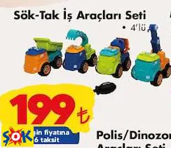 Gokidy Oyuncak Sök-Tak İş Araçları Seti 4'Lü