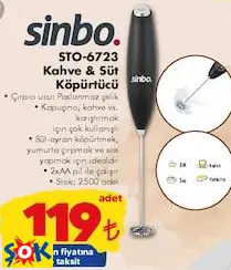 Sinbo STO-6723 Kahve&Süt Köpürtücü