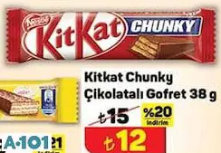 Kitkat Chunky Çikolatalı Gofret 38 G