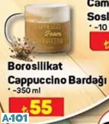 Borosilikat Cappuccino Bardağı 350 ml