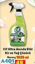 Cif Ultra Anında Etki Kir ve Yağ Çözücü Sprey 1025 ml