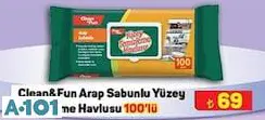 Clean&Fun Arap Sabunlu Yüzey Temizleme Havlusu 100'lü