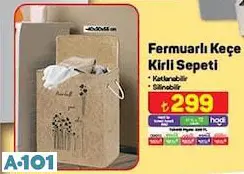 Fermuarlı Keçe Kirli Sepeti