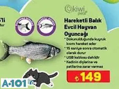 Kiwi Pets Hareketli Balık Evcil Hayvan Oyuncağı