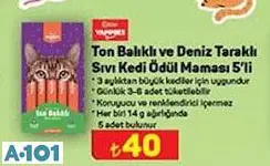 Kiwi Yammies Ton Balıklı ve Deniz Taraklı Sıvı Kedi Ödül Maması 5'li