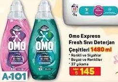 Omo Express Fresh Sıvı Deterjan Çeşitleri 1480 ml