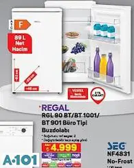 Regal RGL 90BT/BT 1001/BT 901 Büro Tipi Buzdolabı