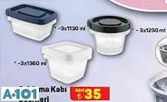 Saklama Kabı Çeşitleri 3x1130 ml / 3x1360 ml / 3x1230 ml