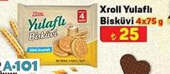 Xroll Yulaflı Bisküvi 4x75 g