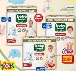 Bebeland Bebek Bezi Çeşitleri Maxi 100'Lü/Junior 82'Li/Xlarge 70'Li