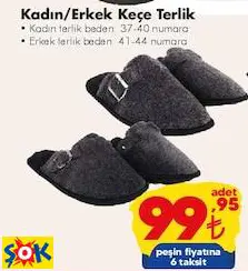 Kadın/Erkek Keçe Terlik