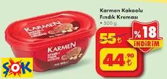 Karmen Kakaolu Fındık Kreması 500 G