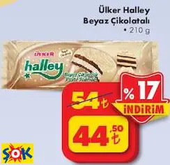 Ülker Halley Beyaz Çikolatalı 210 G