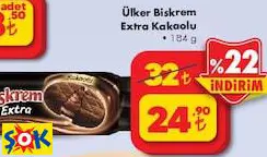 Ülker Biskrem Extra Kakaolu Bisküvi 184 G