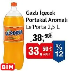 Le'porta Portakal Aromalı Gazlı İçecek 2.5 L