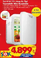 Yui K14 12 L Araç Ev Tipi Taşınabilir Mini Buzdolabı