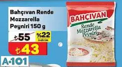 Bahçıvan Rende Mozzarella Peyniri 150 G