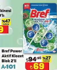 Bref Power Aktif Klozet Blok 2'Li