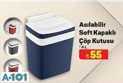 Asılabilir Soft Kapaklı Çöp Kutusu 4 L