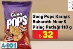 Gong Pops Karışık Baharatlı Mısır&Pirinç Patlağı 110 G