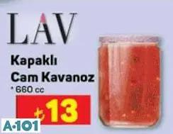 Lav Kapaklı Cam Kavanoz 660 Cc