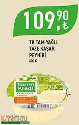 Tarım Kredi Birlik Tam Yağlı Taşe Kaşar Peyniri 400 G