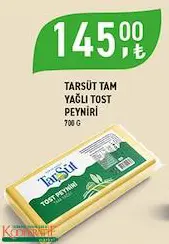 Tarsüt Tam Yağlı Tost Peyniri 700 G