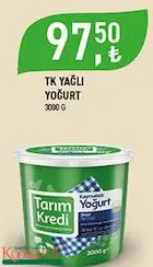 Tarım Kredi Birlik Yağlı Yoğurt 3000 G