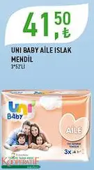 Uni Baby Aile Islak Mendil 3X52'li