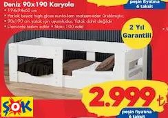 Garaj Home Deniz 90x190 Karyola