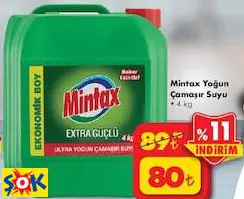 Mintax Yoğun Çamaşır Suyu 4 Kg