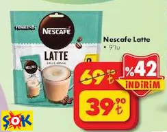 Nescafe Latte 9'Lu Kahve