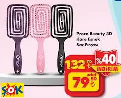 Proco Beauty 3D Kare Esnek Saç Fırçası